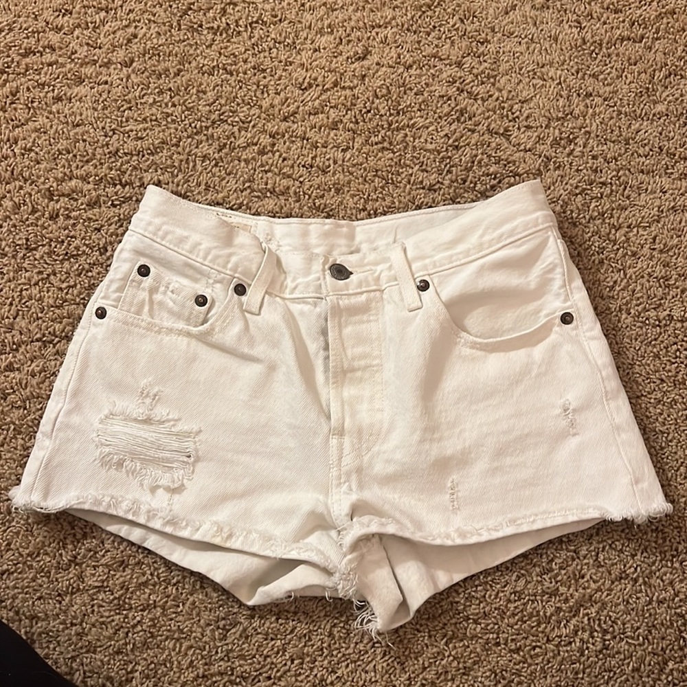 Levi’s White Shorts